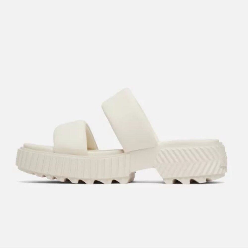 NEW SOREL women's ona streetworks slide sandals in chalk Sz‎ 8.5 - Picture 2 of 12